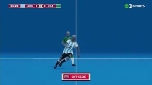 Argentina hizo tres goles más en el primer tiempo