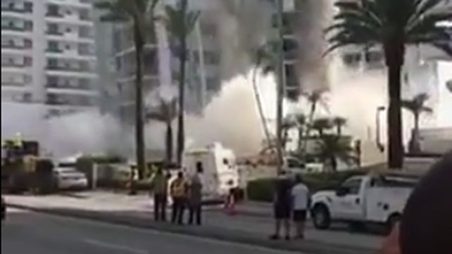 Un edificio colapsó y se derrumbó en el corazón de Miami