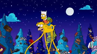 Los Simpsons homenajean a Hora de Aventuras en su nueva intro