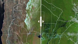 Las imágenes satelitales del antes y el después de las lluvias