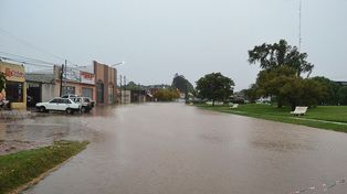 Calles inundadas en Gualeguay