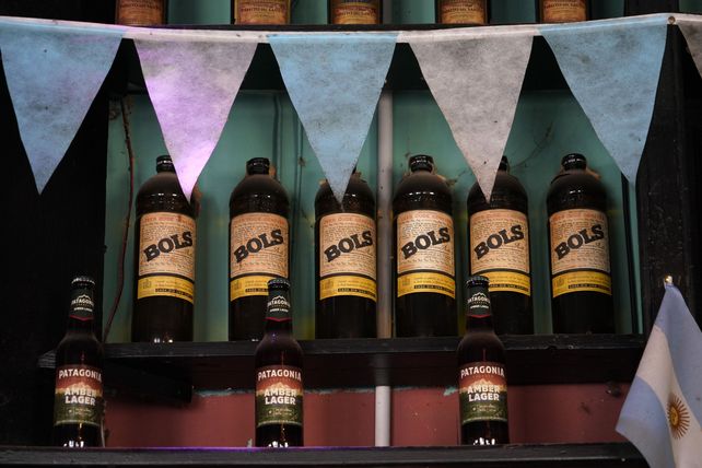 Históricas botellas del bar.