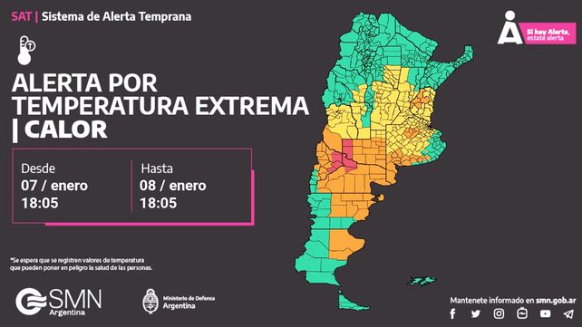 La ola de calor seguirá en la provincia y la región con temperaturas máximas promedio de 36 grados. A mitad de semana se pronostican chaparrones