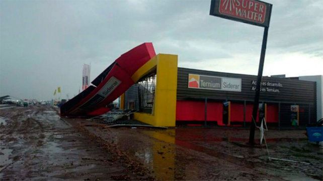 Suspenden las actividades en la ExpoAgro por los daños que causó el temporal