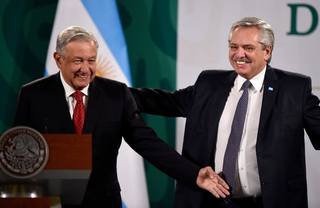 Este martes. Los mandatarios López Obrador y Fernández en México DF.