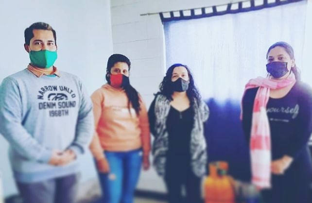Los integrante del merendero Voluntad Popular de Santa Rosa de Lima