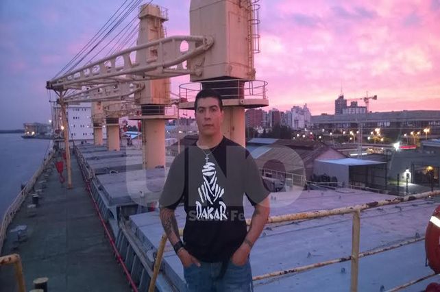 Postal. En la única foto tomada desde la cubierta del barco