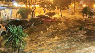 Un fuerte temporal de lluvia y granizo azotó a Villa Carlos Paz