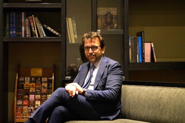 El embajador Fabrizio Lucentini durante su visita a Rosario.&nbsp;