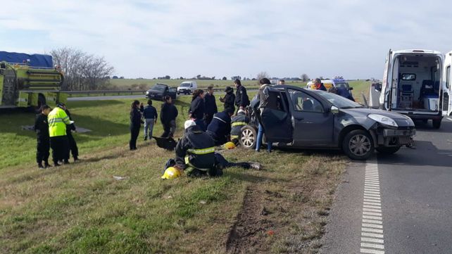 El accidente en la autopista.