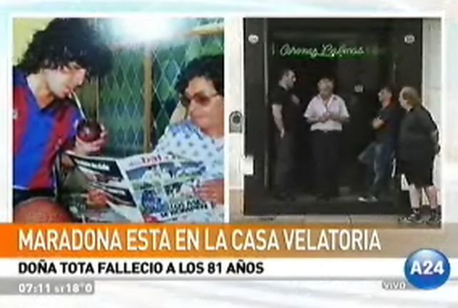 Diego, en el velorio de Doña Tota