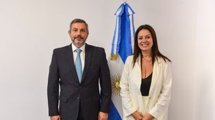 Mariano De los Heros, titular de la Ansés, y Sandra Pettovello, ministra de Capital Humano.