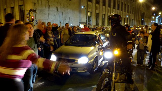 Tensión en las inmediaciones de Tribunales por la falta de un operativo de tránsito.&nbsp;
