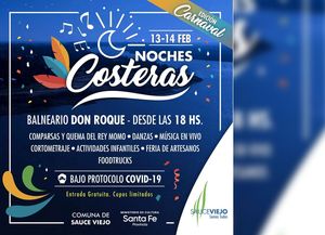 Noche Costera edición carnaval en Sauce Viejo