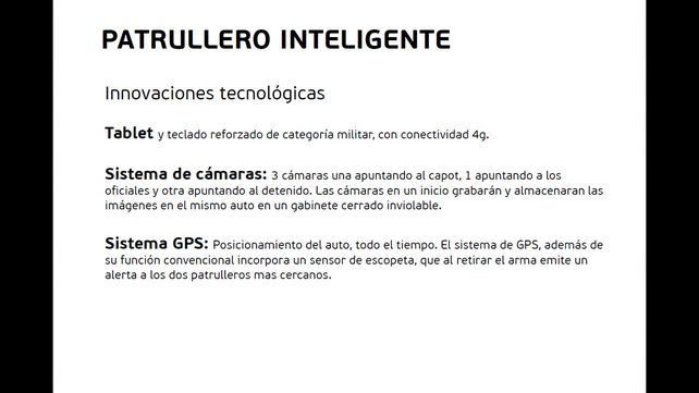 Cómo serán los nuevos patrulleros inteligentes de la Policía de Santa Fe Cómo serán los nuevos patrulleros inteligentes de la Policía de Santa Fe