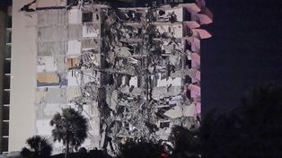 Pánico en Miami por el derrumbe parcial de un edificio de 12 pisos sobre la costa