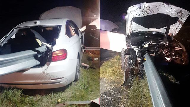 El vehículo terminó incrustado en el guardarrail