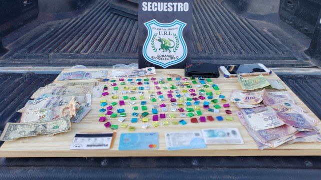 La droga y los demás elementos secuestrados en Barranquitas