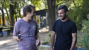 En la previa del clásico. Giunipero dialogó en Granadero Baigorria con el Loncho Ferrari.