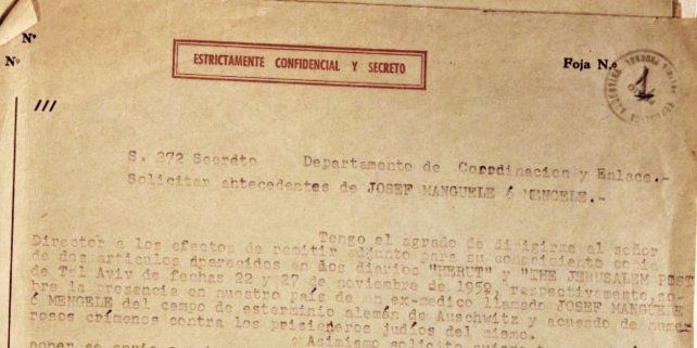 Publicaron en internet documentos desclasificados sobre actividades nazis en Argentina Publicaron en internet documentos desclasificados sobre actividades nazis en Argentina