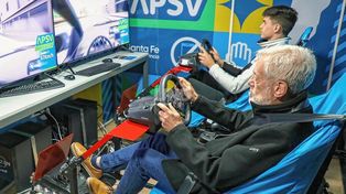 Ian Reutemann participó de la presentación del simulador de conducción