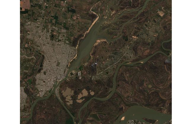 Impactantes cambios: imágenes satelitales de la bajante y repunte del Paraná en Santa Fe