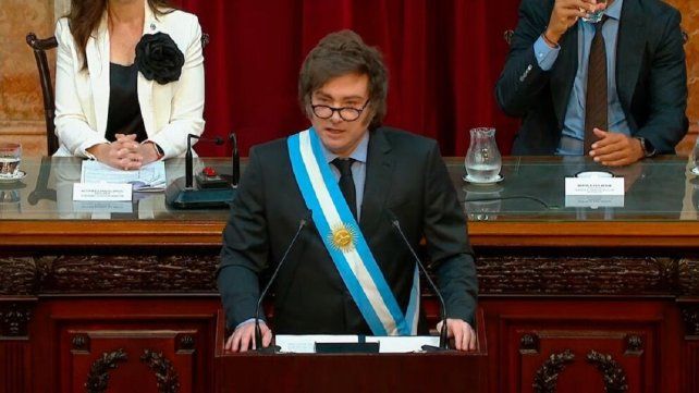 Javier Milei brindó un encendido discurso ante la Asamblea Legislativa.&nbsp;