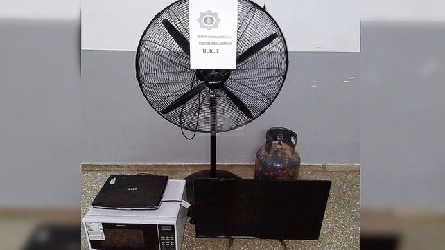 Los elementos robados de la vivienda y que luego fueron recuperados por la policía