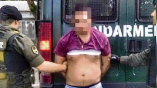 Preso. Alexis Caminos al ser detenido por Gendarmería en 2016.