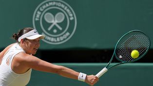 Amanda Anisimova, la tenista que sorprendió a la número uno del mundo en Wimbledon.&nbsp;