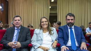 Los tres profesionales que conforman el Cuerpo Médico de Peritos Especializado.