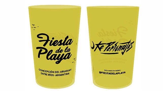 En esta edición de la Fiesta de la Playa de Concepción del Uruguay los vasos reutilizables tendrán impresiones de los artistas