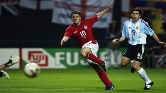Michael Owen se enfrentó a Argentina en los mundiales de Francia 1998 y Corea y Japón 2002.