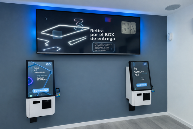 Las pantallas conectadas a internet son centrales en el modelo de negocio de este tipo de comercios.