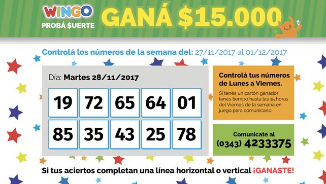 Wingo: Los números de la semana