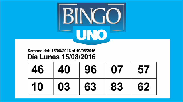 Bingo UNO: Los números de la semana