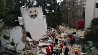 Así quedó la casa derrumbada en Alberdi.