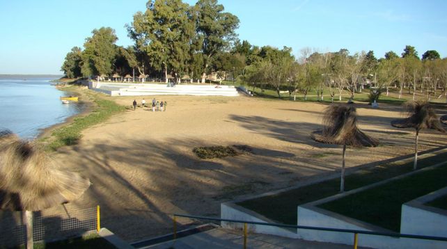 El balneario La Boca de la localidad de Monje. Este es uno de los lugares elegidos por gente de Rosario.