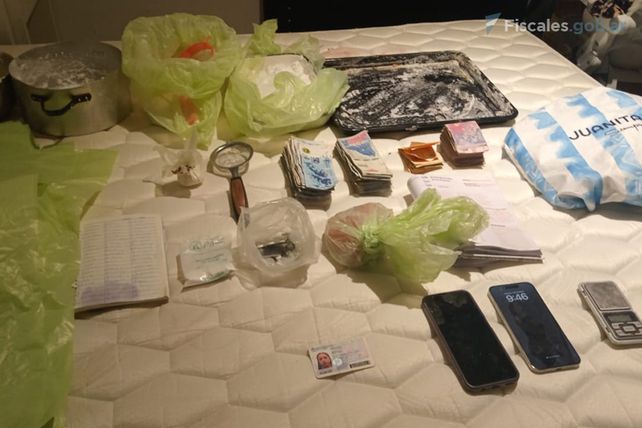 Algunos de los elementos secuestrados durante el procedimiento realizado en octubre pasado en Puerto Norte.