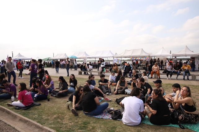 Fiesta de estudiantes rosarinos en defensa de la universidad pública