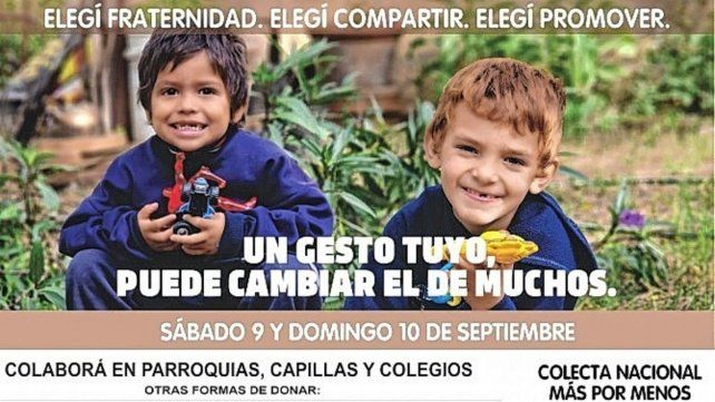 Invitan a colaborar con la Colecta Más por Menos