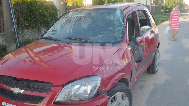 Accidente y vuelco en la Ruta Nº 1