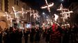 Celebración anual de la noche de la hoguera de Lewes