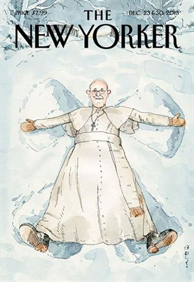 La tapa de la última edición del 2013 de la revista The Newyorker fue ilustrada con un dibujo del papa Francisco.