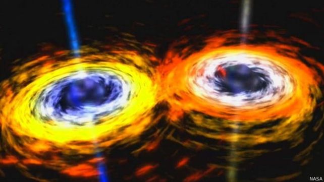 Los dobles agujeros negros sólo se pueden demostrar a partir de las ondas gravitacionales.