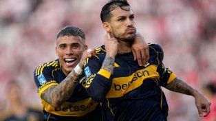 Leandro Paredes celebra el gol con el que Boca se quedó con el superclásico ante River.&nbsp;