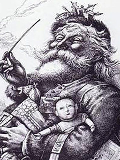 Ilustración de Santa Claus por Thomas Nast.