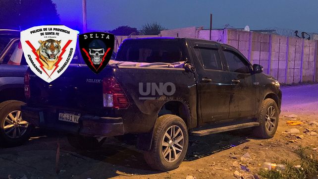 Uno de los vehículos secuestrados