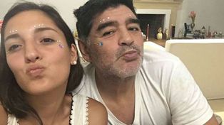 Jana Maradona y su papá Diego, el10.
