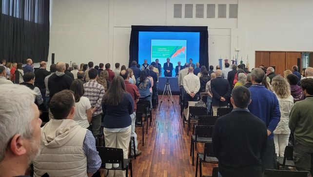 El Auditorio “Patricio Diez” de la Sociedad Rural de Reconquista durante la Expo Carnes 2024.&nbsp;